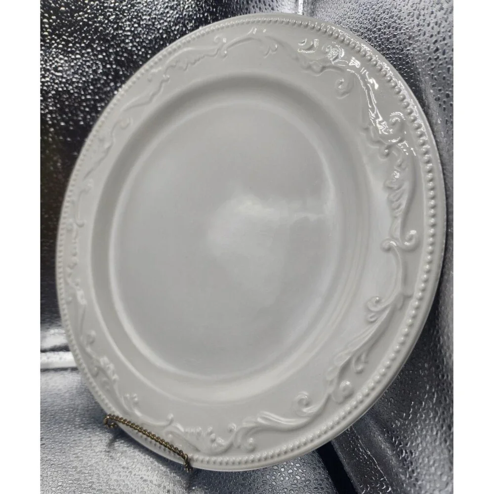 Mesa International Embossed Dot & Scrolls Dinner Plates (Set of 2)